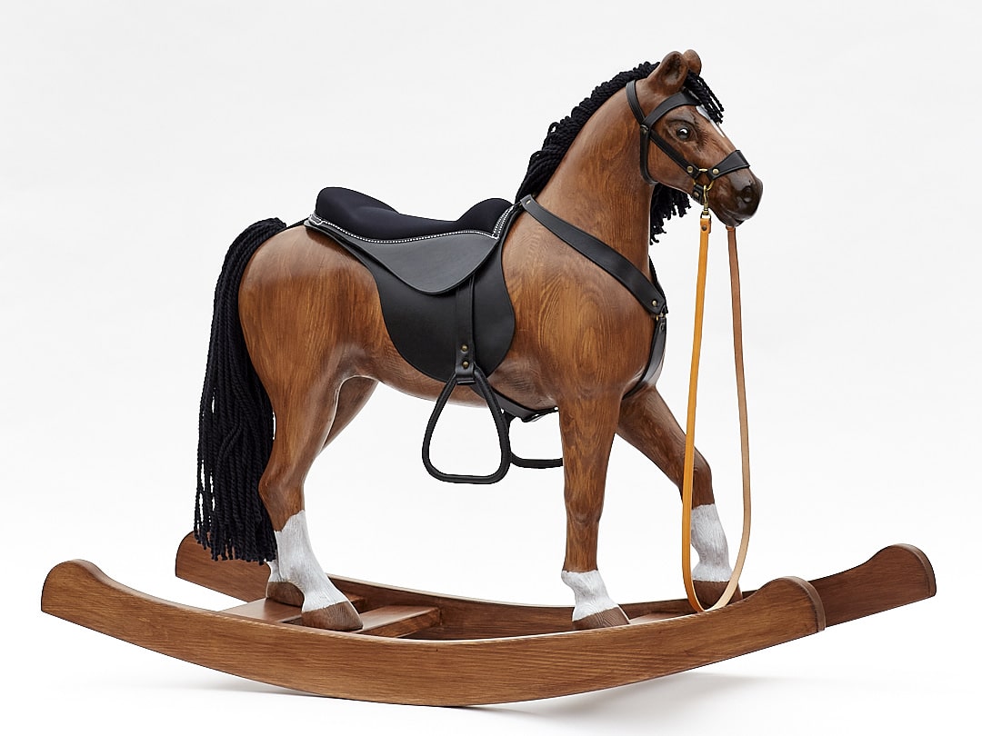 Chevaux à Bascule en Bois Massif